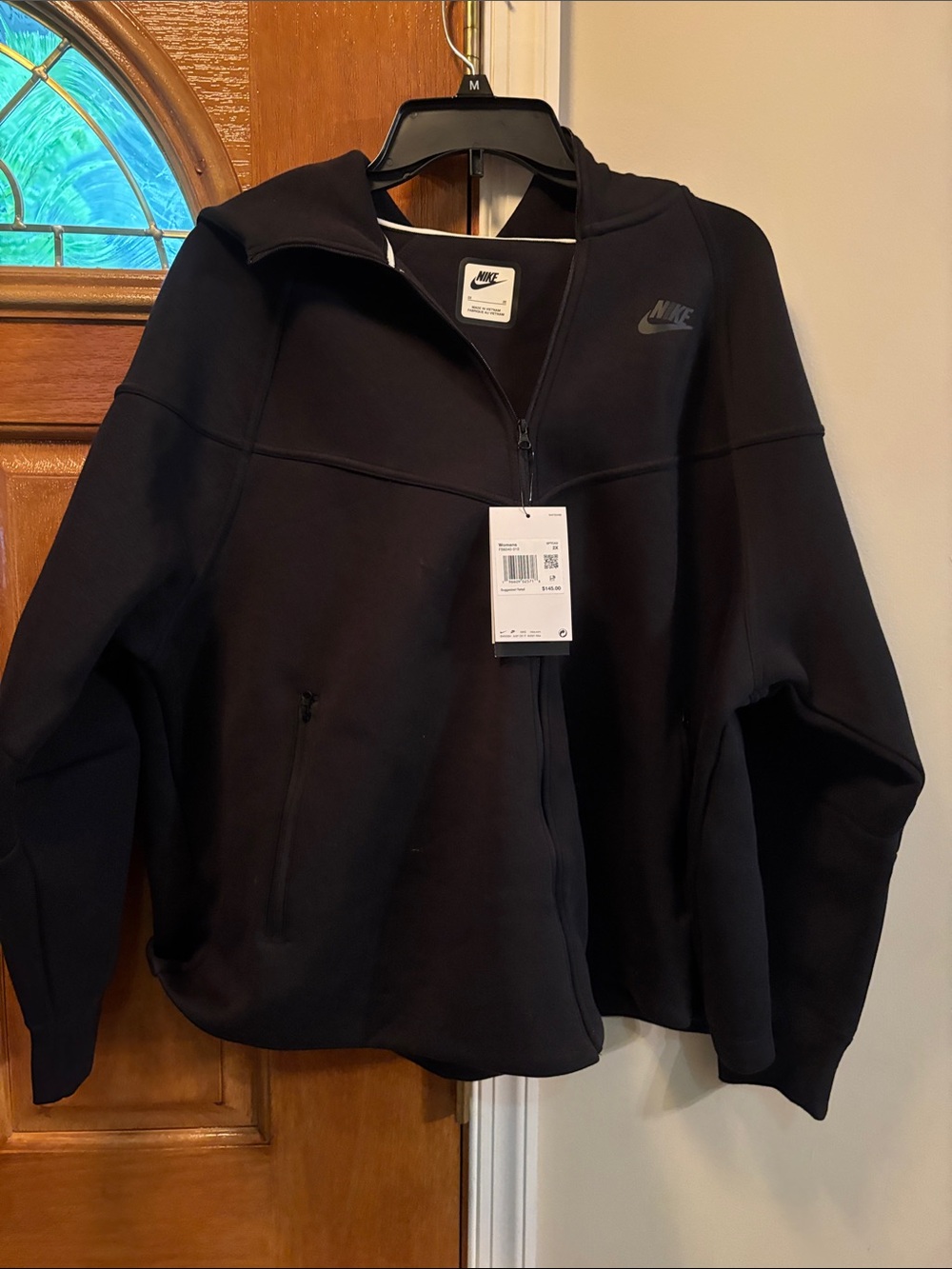 Nike Women’s Black Zip-Up Hooded Shirt Jacket